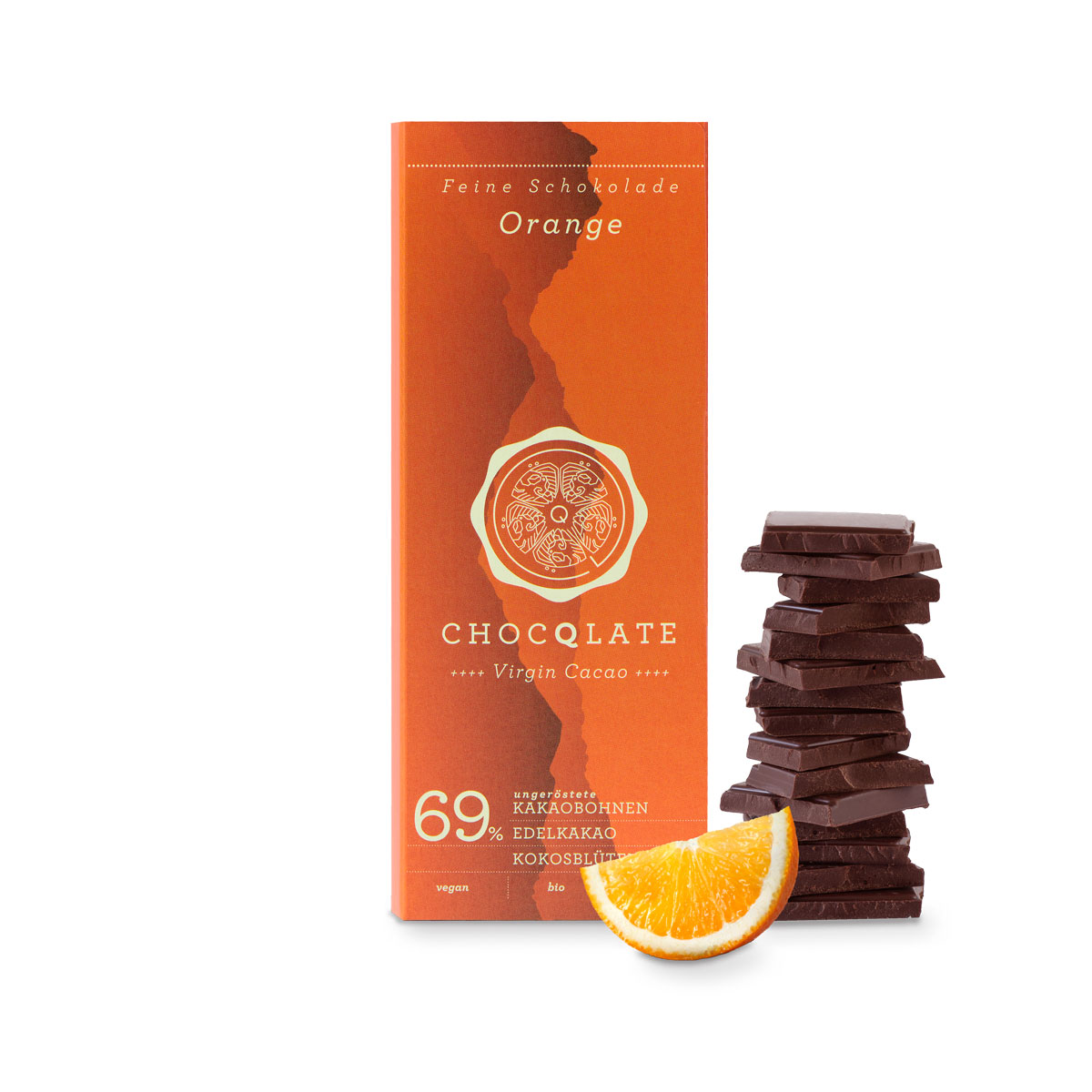 Vegane Bio-Schokolade mit Orange 75g | Carlas Naturwaren
