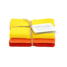 Solwang Design 3er Set Wischtücher Gelb Orange Rot